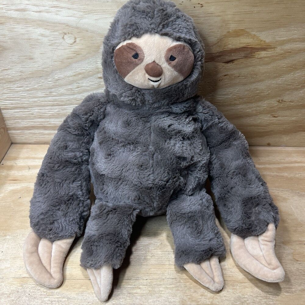 Gigglescape Target Sloth Stuffed Animal 11" Plush Toy Grey Floppy Huggable
